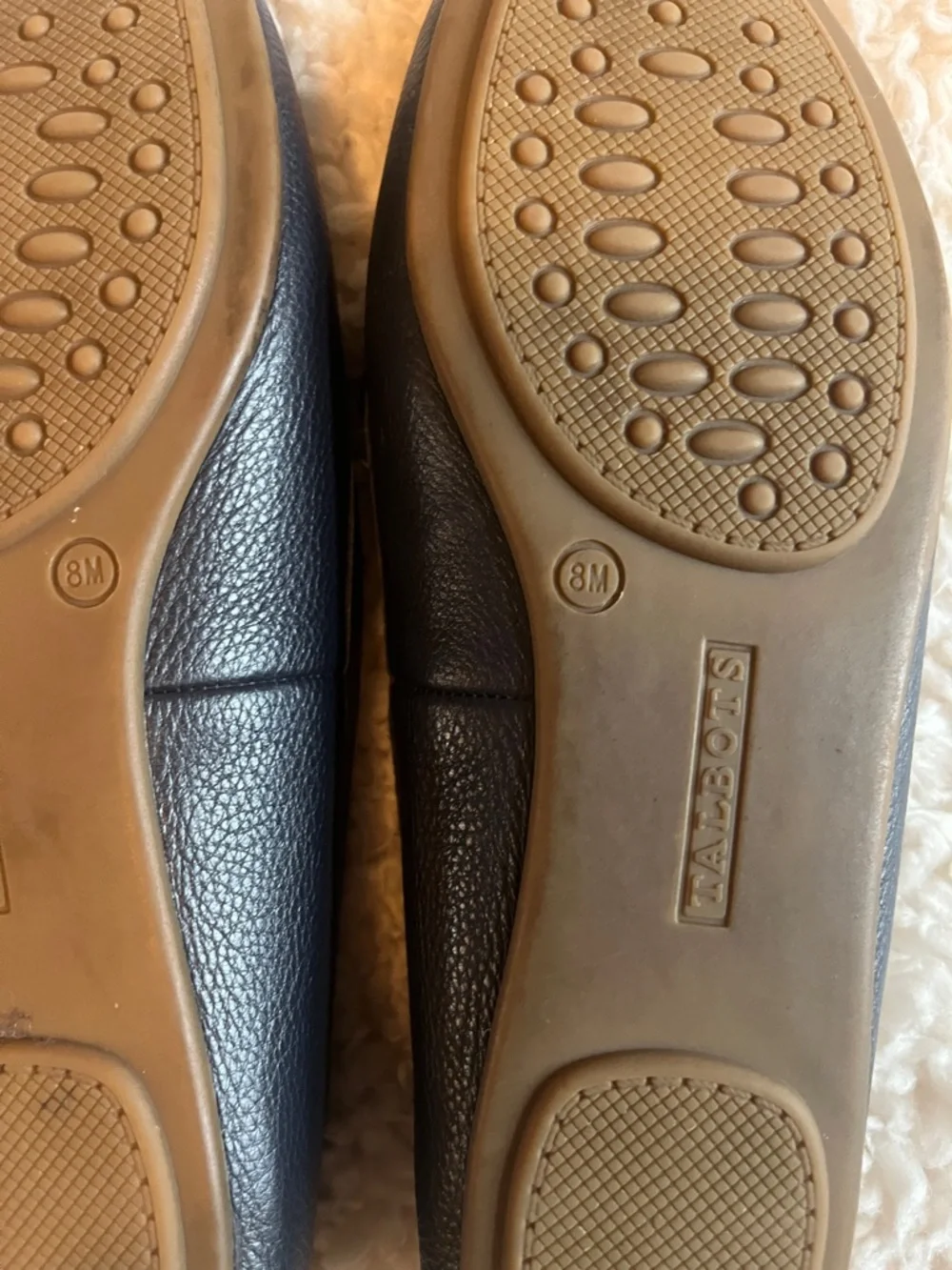 Talbots Everson Horsebit Pebbled Leather Driving Moccasins Size 8 Navy - Picture 6 of 7